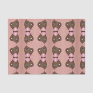 Black Woman, Pink Afro, Popping Pink Bubblegum Tissue Paper