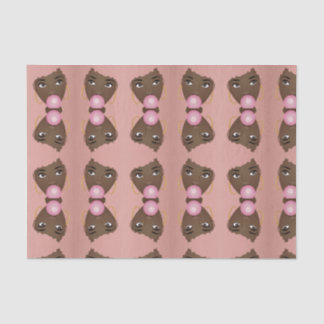 Black Woman, Pink Afro, Popping Pink Bubblegum Tissue Paper