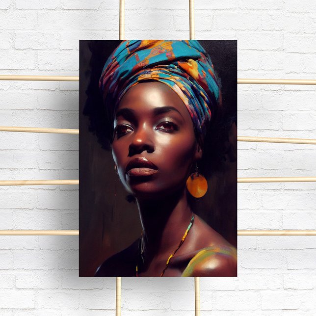 Black Woman Portrait Oil Painting Poster (Creator Uploaded)