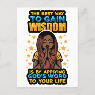 Black woman prayer warrior praying to God Holiday Postcard