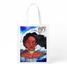 Black Woman Reusable Bag