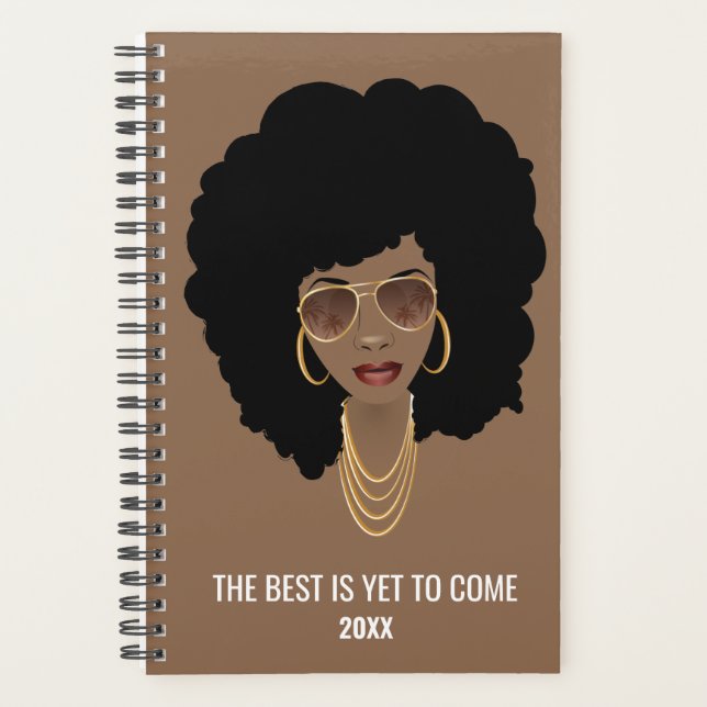 Black Woman, The Best is Yet to Come, Gum & Shades Planner (Front)