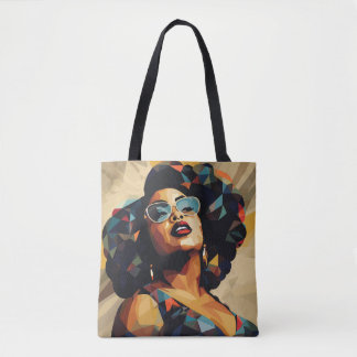 Black Womanhood: Cubist Artistry Tote Bag