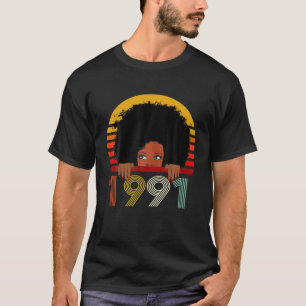 Black Women 1991, 30Th Birthday Black Queen,Vintag T-Shirt