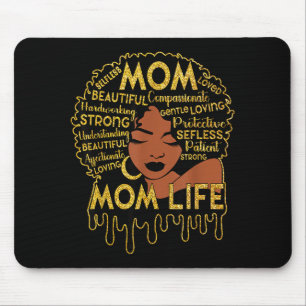 Black women african american black mom life mouse pad