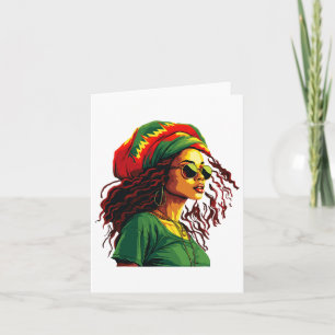 Black Women Afro American Juneteenth Women Afrocen Card