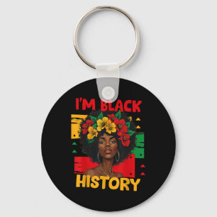Black Women Afro Hair Black History Month I Am Bla Key Ring