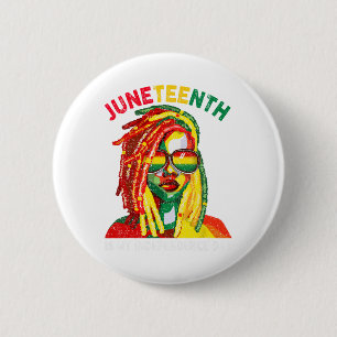 Black Women Art Juneteenth Is My Independence Day 6 Cm Round Badge