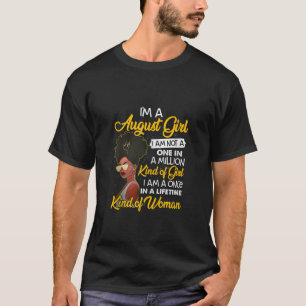 Black Women August Birthday Gifts - I'm A August Q T-Shirt
