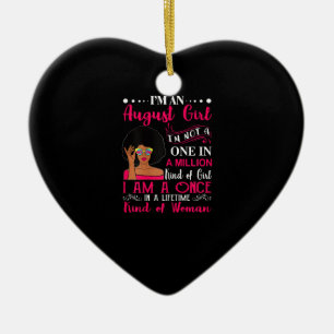 Black Women August Birthday Gifts Im A Leo Queen Ceramic Tree Decoration