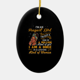 Black Women August Birthday Gifts Im A Leo Queen Ceramic Tree Decoration