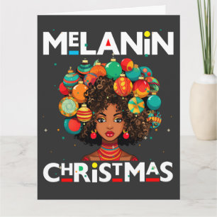 Black women Christmas melanin sista Xmas Sistas Card
