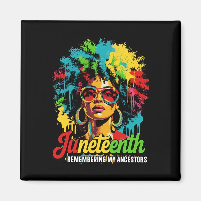 Black Women Freedom Juneteenth 1865 Remembering My Magnet (Front)