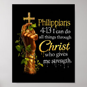 Black Women God Christian Faith African Melanin Qu Poster