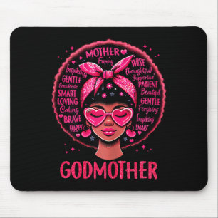 Black women godmother mom african american happy mouse pad