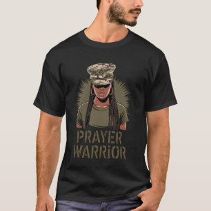Black Women Jesus Christian God Girl Prayer Warrio T-Shirt