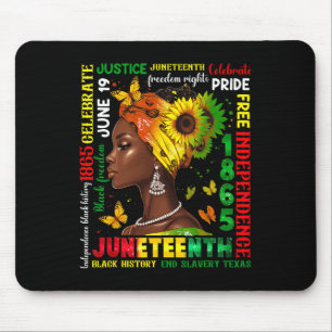 Black Women Juneteenth 1865 Celebrate Black Histor Mouse Pad