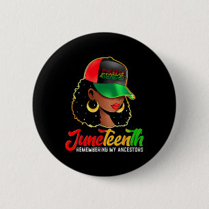Black Women Juneteenth Remembering My Ancestors 1  6 Cm Round Badge