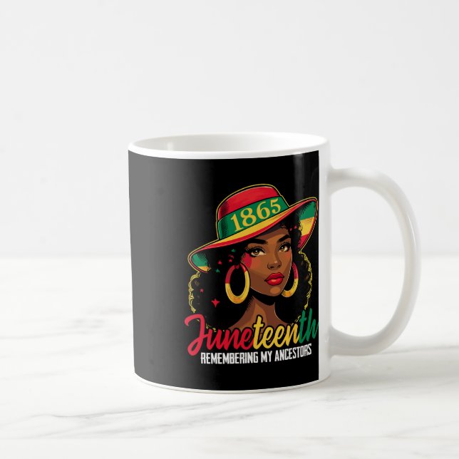Black Women Juneteenth Remembering My Ancestors  Coffee Mug (Right)