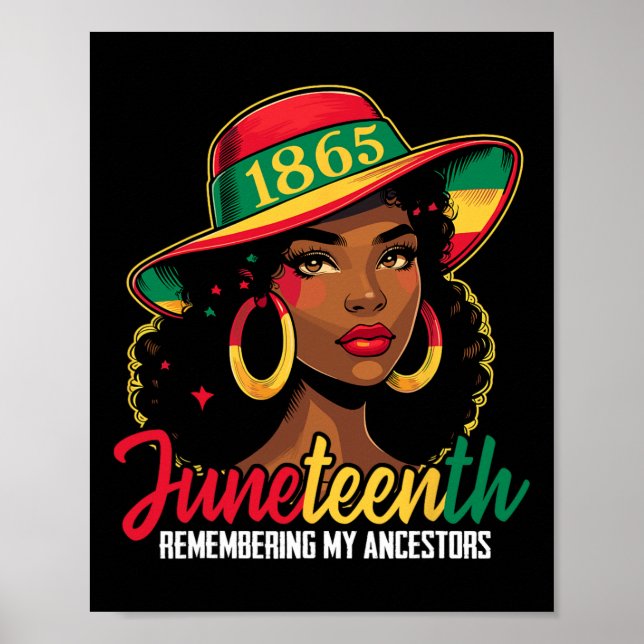 Black Women Juneteenth Remembering My Ancestors  Poster (Front)