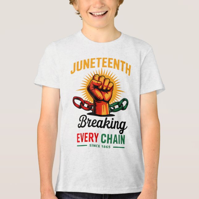 Black Women Juneteenth Shirt Breaking Every Chain  (Front)