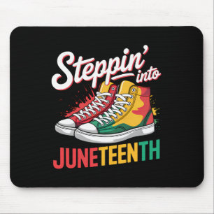 Black Women Juneteenth Shirt Girls Stepping Into J Mouse Pad