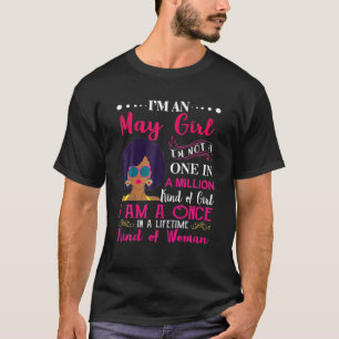 Black Women May Birthday Gifts I'm A Leo Queen Vir T-Shirt