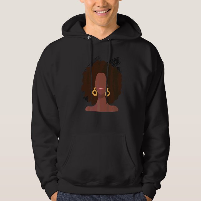 Black Women Melanin Girl International Women Day G Hoodie (Front)