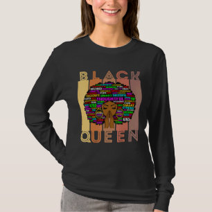 Black Women Melanin Teacher Queen Afro Black Girl  T-Shirt