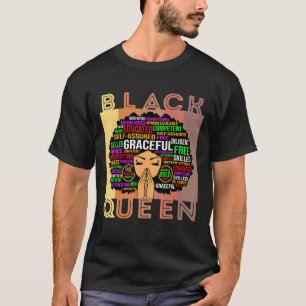 Black Women Melanin Teacher Queen Afro Black Girl T-Shirt