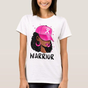 Black Women Queen Breast Cancer Warrior T-Shirt
