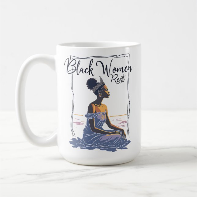 Black Women REST Coffee Mug (Left)