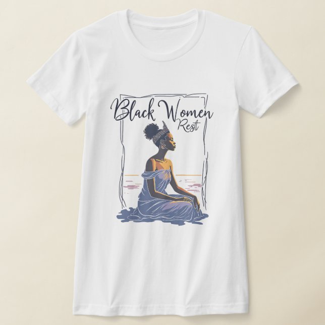 Black Women REST T-Shirt (Laydown)