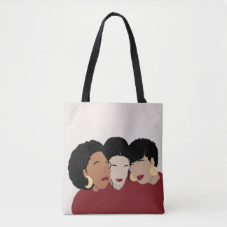 Black Women, Sister Friends, Shades of Melanin Tote Bag