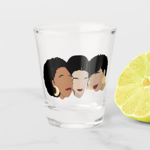 Black Women, Sister Friends Shot Glass