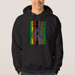 Black Women Teacher Women's Black History Month Cu Hoodie