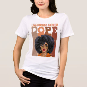 Black Women Unapologetically-drug Juneteenth Black Tri-Blend Shirt