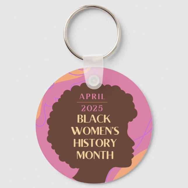Black Women's History Month Key Ring (Front)