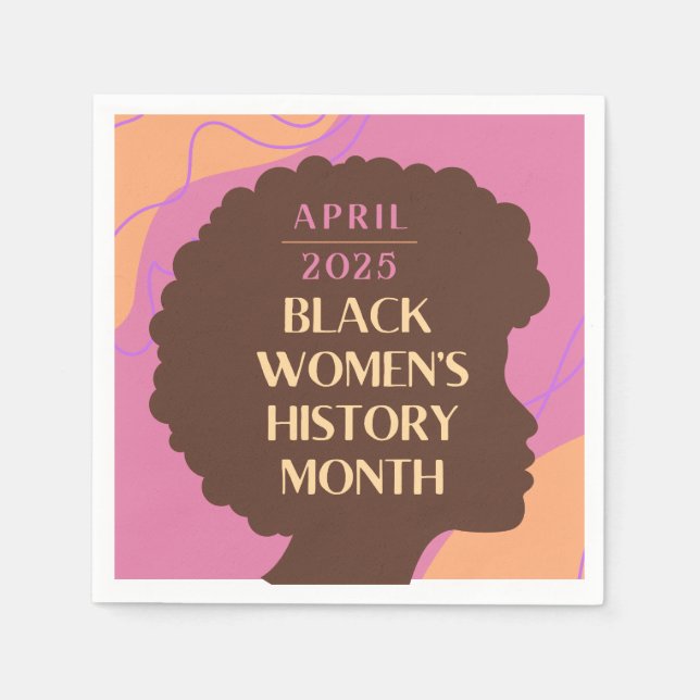 Black Women's History Month Napkin (Front)