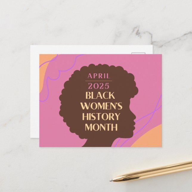 Black Women's History Month Postcard (Front/Back In Situ)