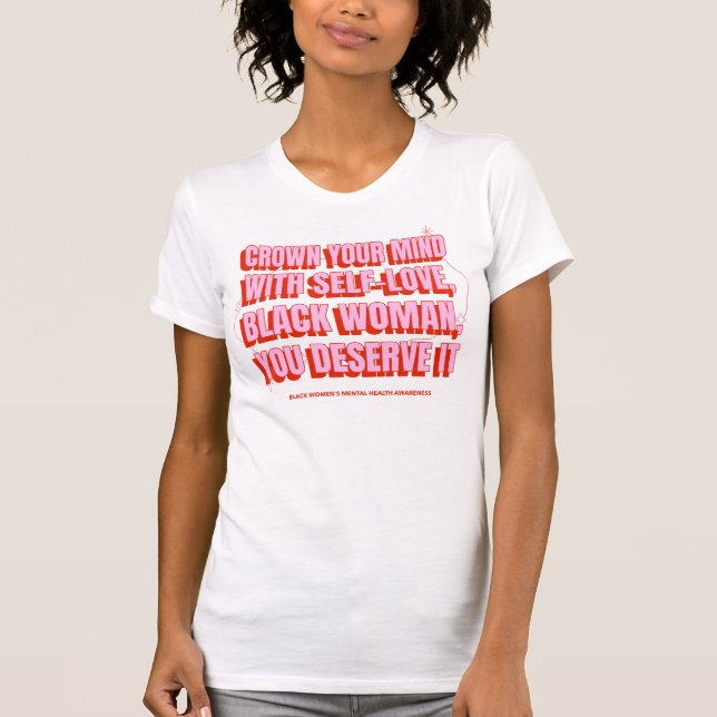 Black Womens Mental Health Awareness Self Love Set T-Shirt (Front)