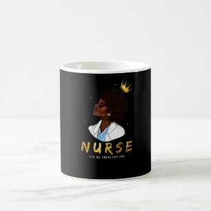 Black Womens Nurse I Will Be There For You Rn & L Coffee Mug