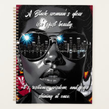 Black Women's Quote | City Skyline in Sunglasses