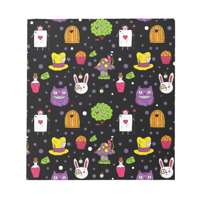black Wonderland Notepad (Front)