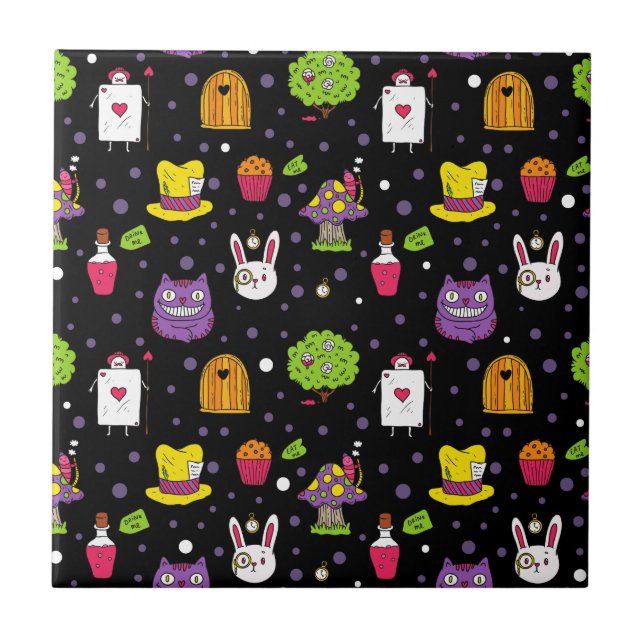 black Wonderland Tile (Front)