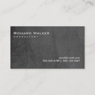 Black Wood Chalkboard Professional Retro Cool Business Card