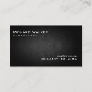 Black Wood Chalkboard Professional Retro Cool Business Card