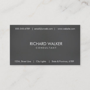 Black Wood Elegant Modern Professional Dark Business Card
