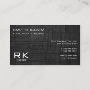Black Wood Texture  Elegant Professional Attorney Business Card