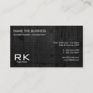 Black Wood Texture  Elegant Professional Attorney Business Card